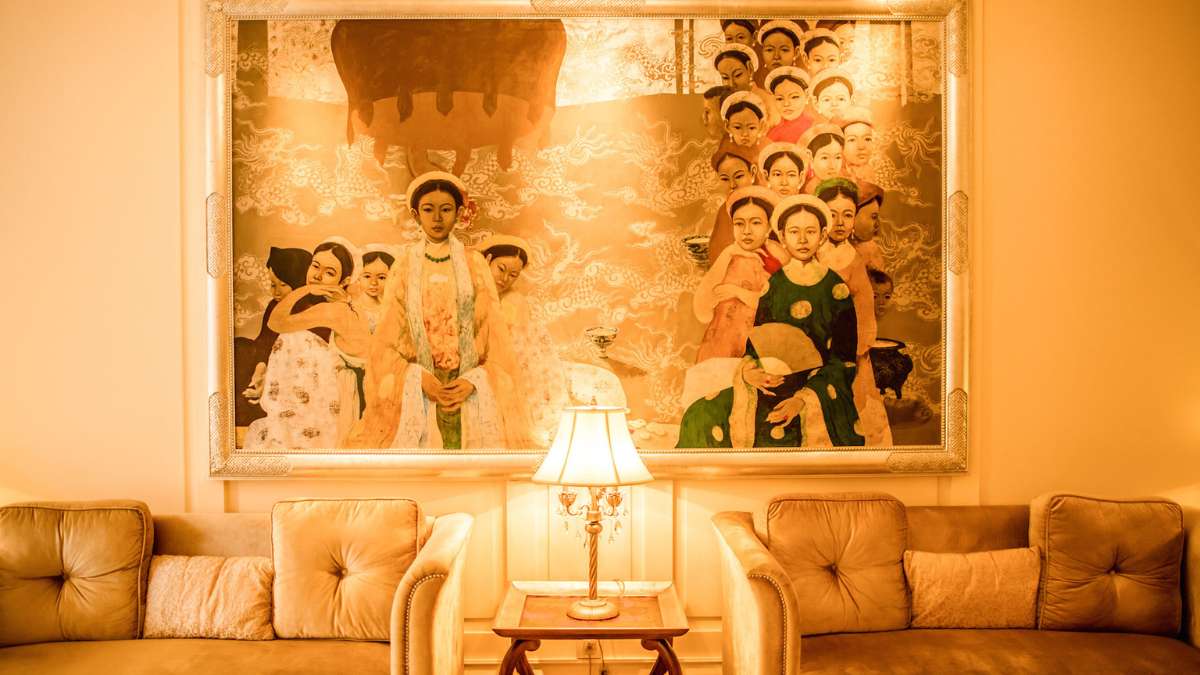 Một góc quán trà chiều A'Telier tại Apricot Hotel Hanoi