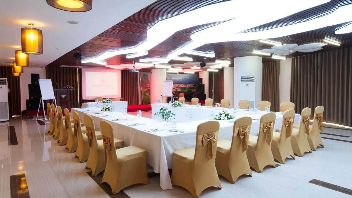 Không gian phòng tổ chức sự kiện tại Amazing Hotel Sapa