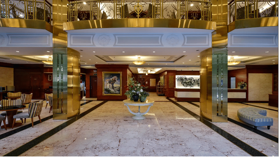 Khu vực sảnh chờ của Aquari Hotel