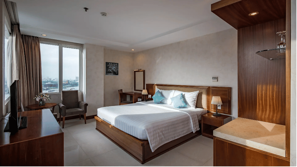Không gian Aquari Hotel phòng Deluxe River View