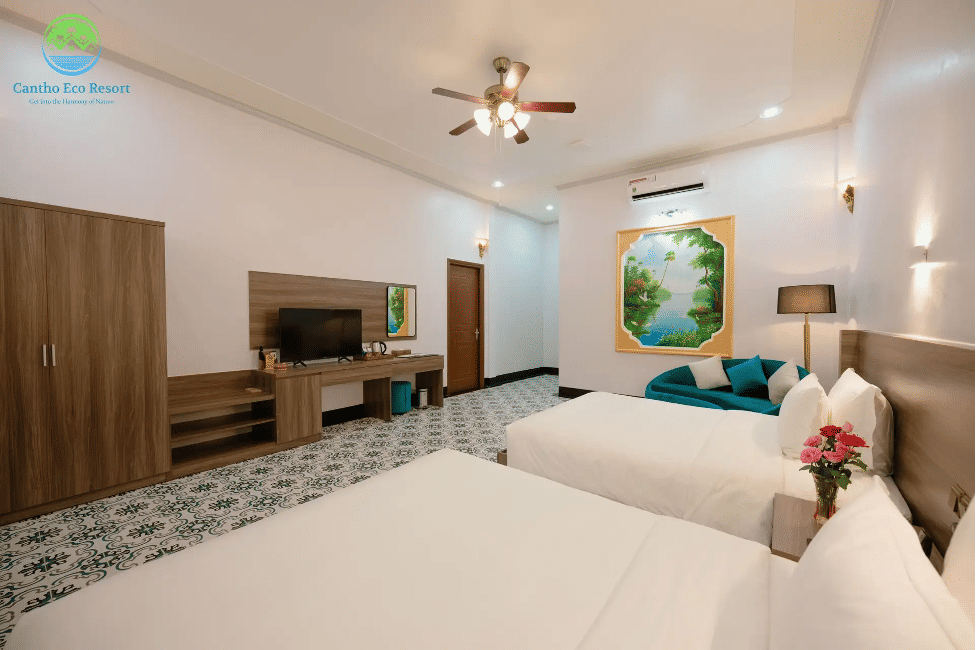 Cantho Eco Resort phòng Eco Family Garden View