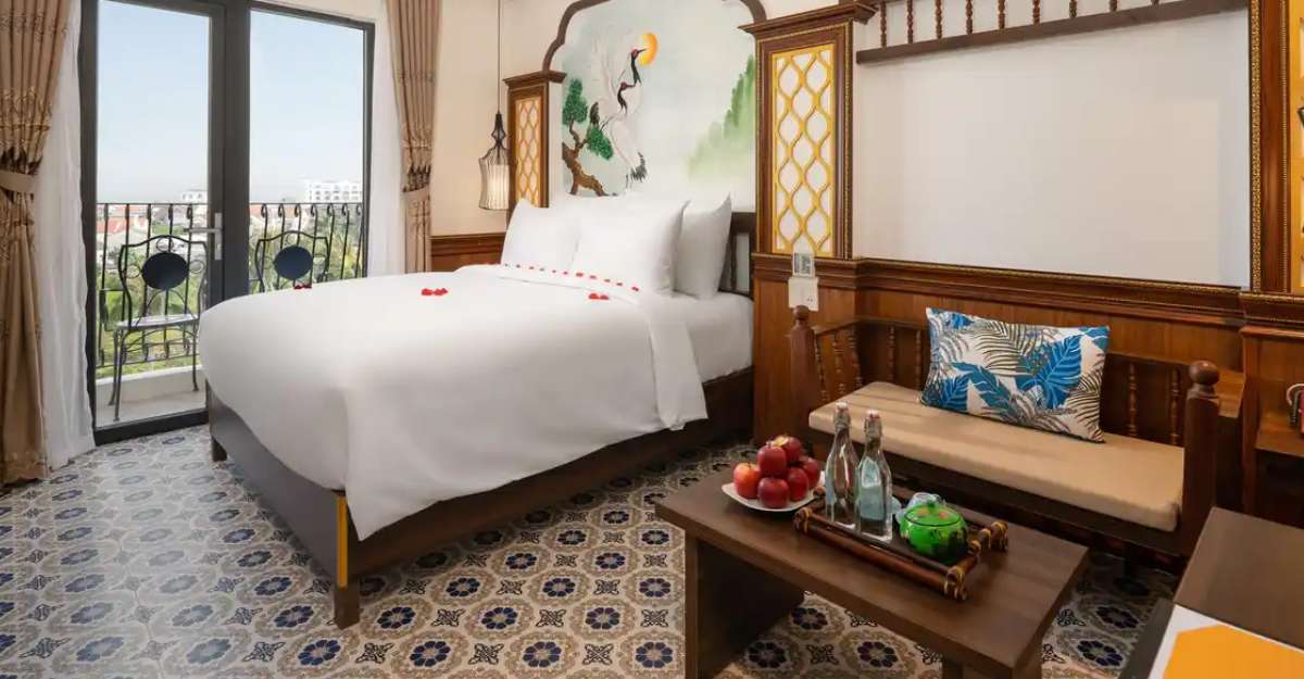 Deluxe Double & With Balcony River View tại Hoi An Babylon Riverside Hotel & Spa