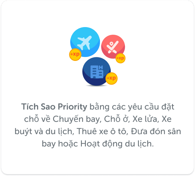 Nhấn vào Thanh Traveloka Priority để truy cập trang chủ Priority