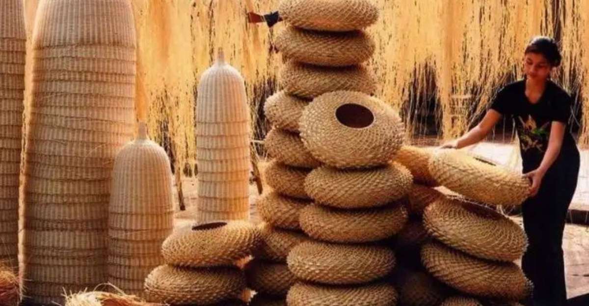 Làng nghề đan mây tre ở Ngọc Động