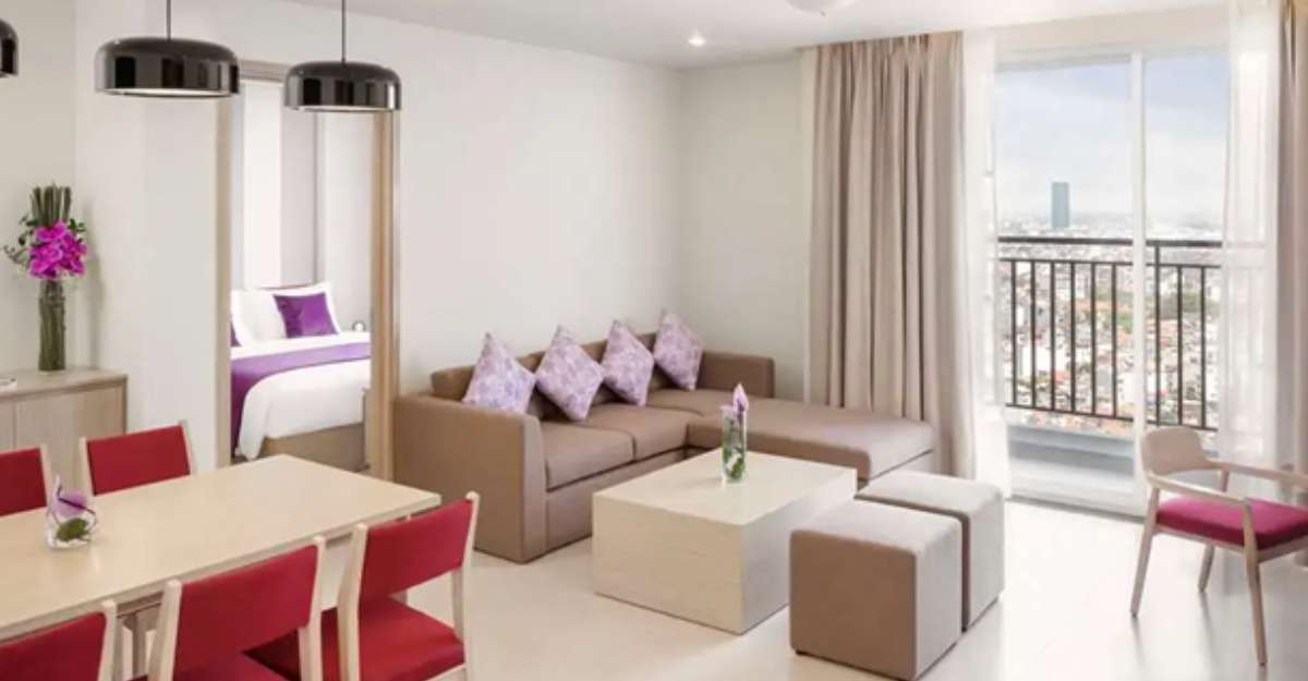Tầm nhìn khoáng đạt của Standard 2 Bedroom Apartment tại khách sạn Mercure Hải Phòng