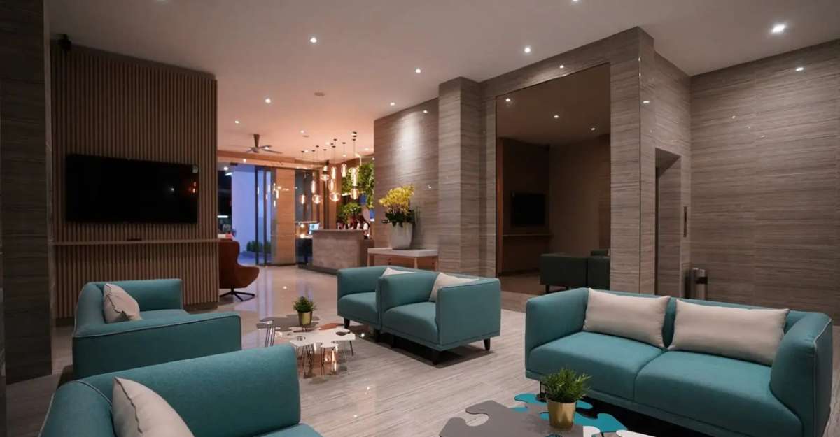 Sảnh đón khách tại The Luxe Hotel
