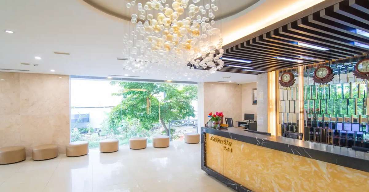 Không gian sảnh chờ của Golden Star Hotel Đà Nẵng