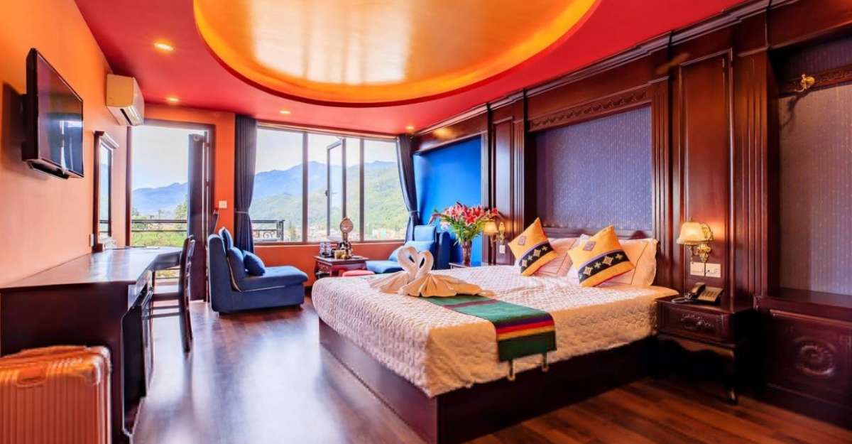 Không gian phòng Double With Mountain View tại Sapa House Hotel