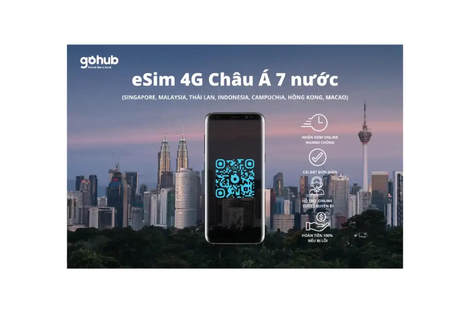 esim 4g châu á