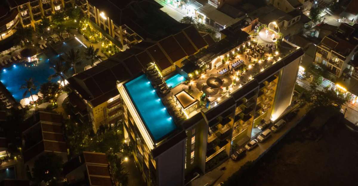 Không gian buổi tối tại Bel Marina Hoi An Resort
