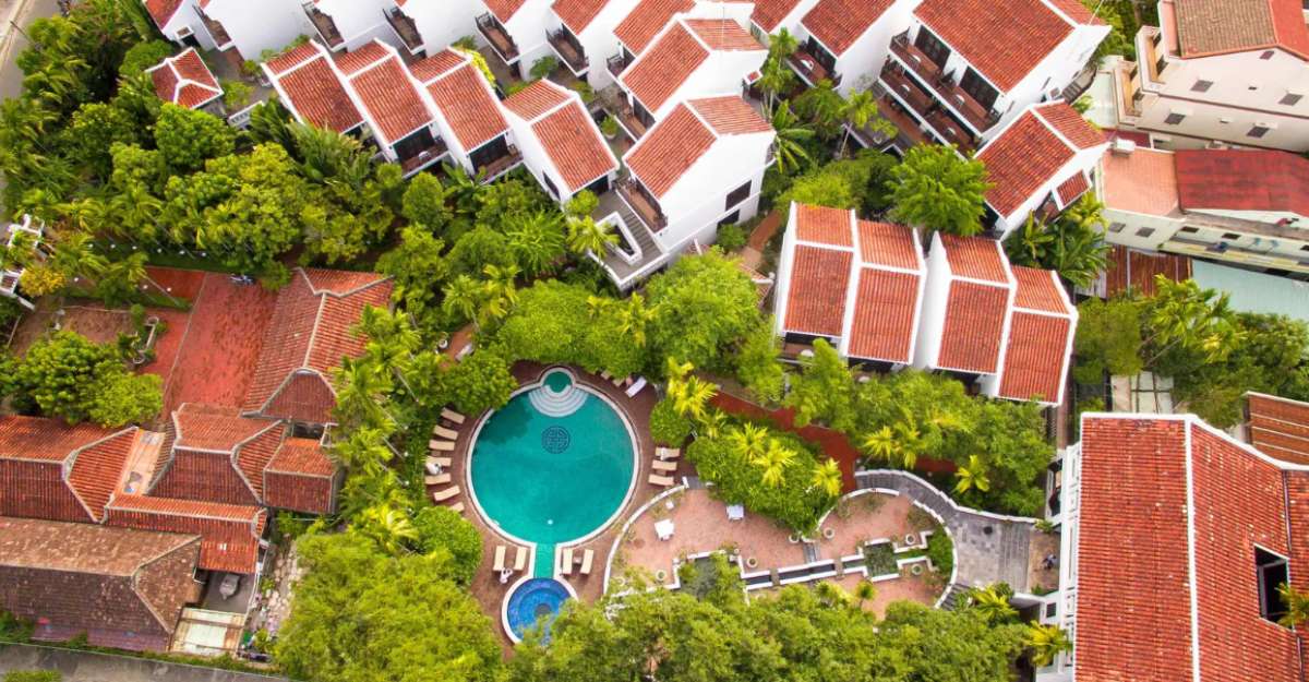 Toàn cảnh Hoi An Ancient House Resort & Spa từ trên cao