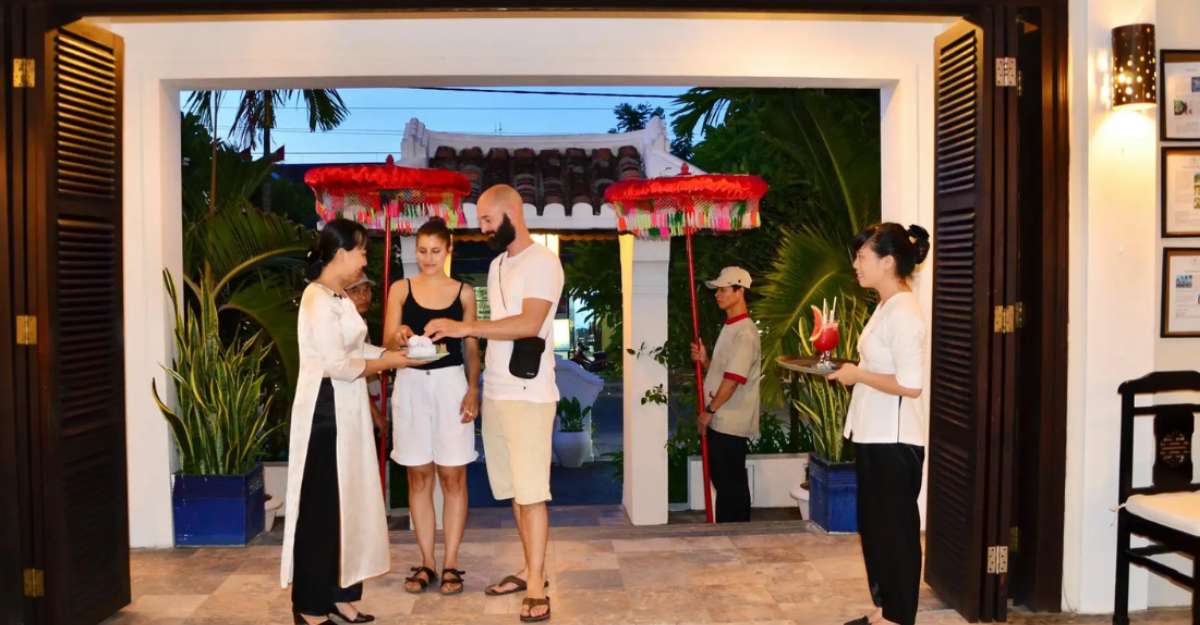 Không gian sảnh chờ tại Hoi An Ancient House Resort & Spa
