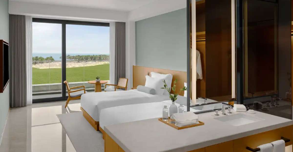 Phòng Deluxe Twin Ocean View tại Shilla Monogram Quangnam Danang tại Shilla Monogram Quangnam Danang