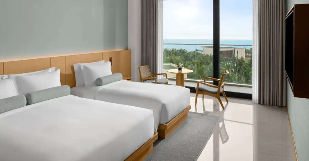 Phòng Deluxe Family Twin Ocean View tại Shilla Monogram Quangnam Danang