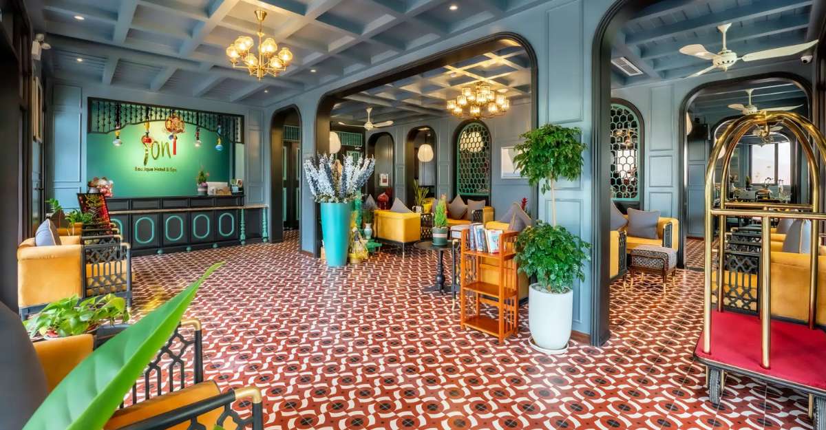 Kiến trúc độc đáo tại khu vực sảnh chờ tại Son Hoi An Boutique Hotel And Spa