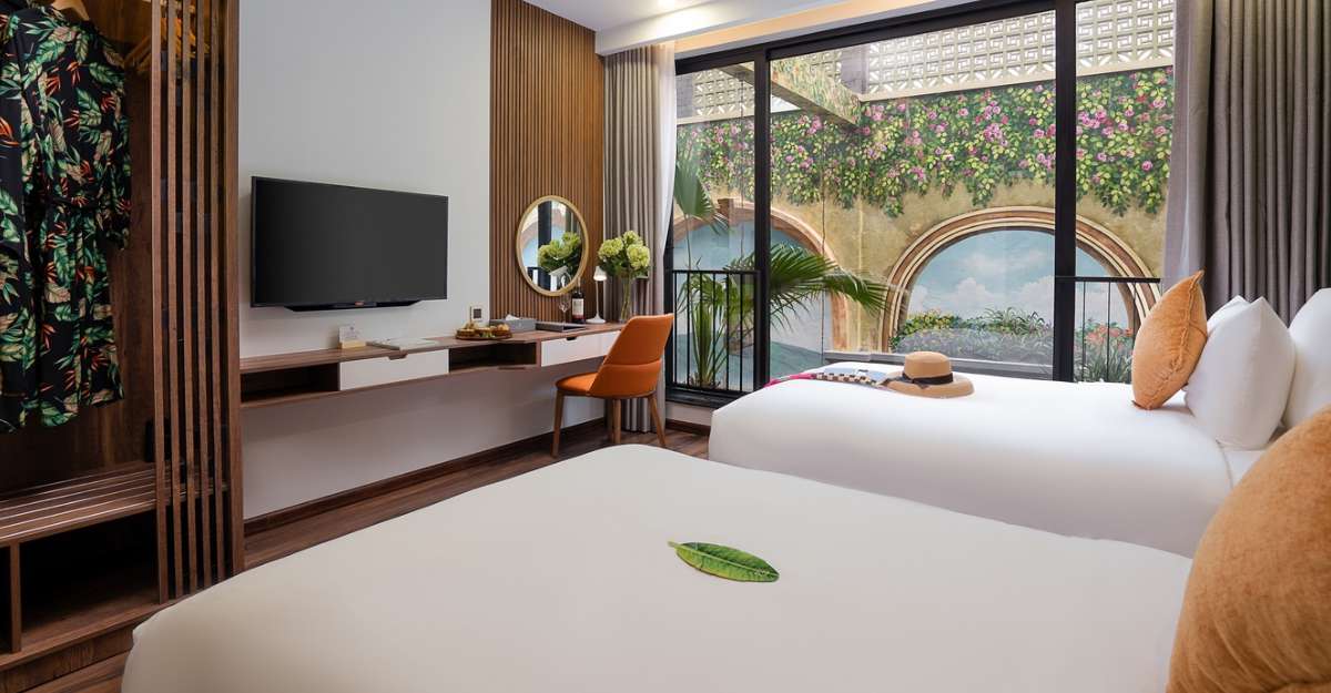 Chi House Danang phòng Deluxe Twin With Pool View