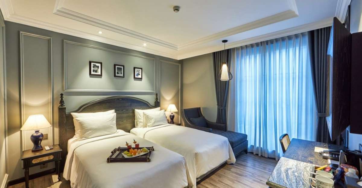 Không gian phòng Deluxe Twin tại Hotel D'Melin