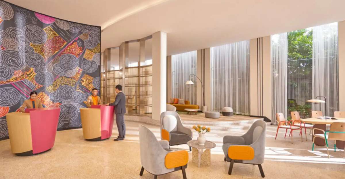 Không gian sảnh chờ tại Oakwood Hotel & Apartments Saigon