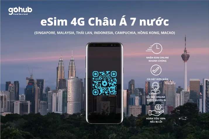 esim 4g châu á