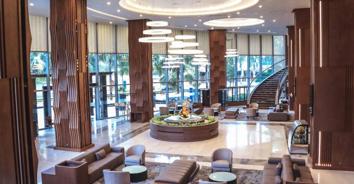 Không gian sảnh chờ tại Malibu Hotel