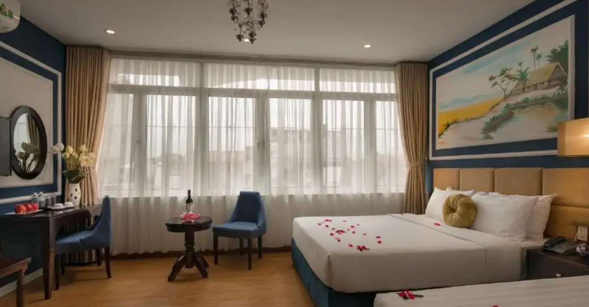 Không gian Family City View tại Hanoi Chic Boutique Hotel