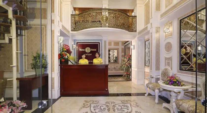 Không gian sảnh chờ tại Hanoi Chic Boutique Hotel