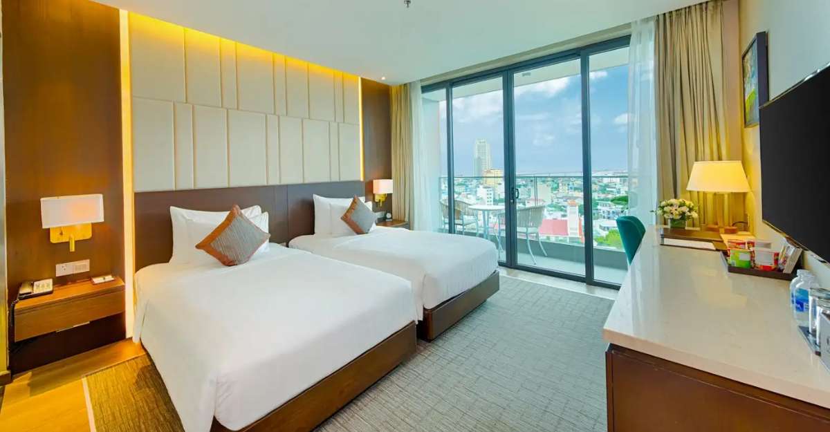 Phòng Deluxe Twin của New Orient Hotel Danang