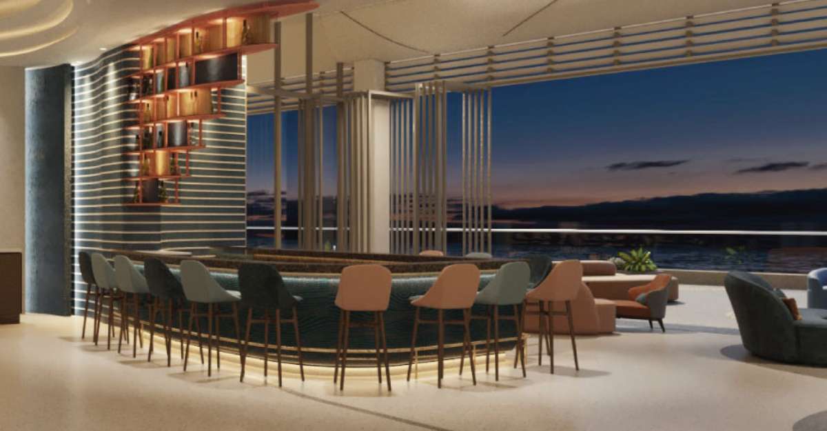 Lobby bar sở hữu không gian sang trọng và hiện đại