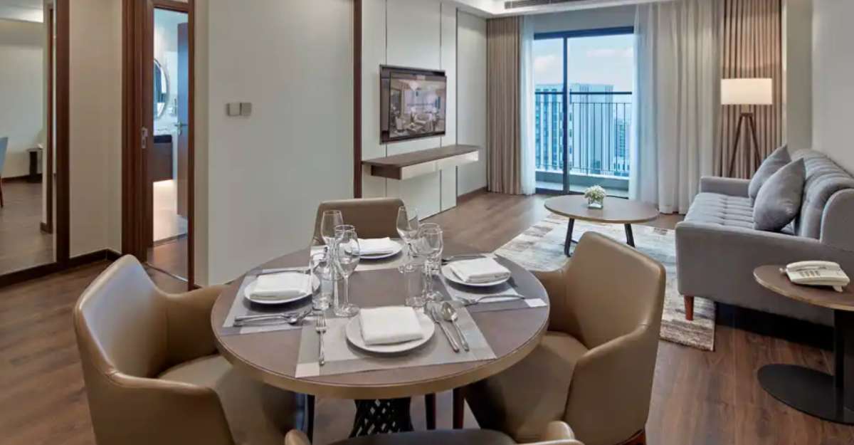 Thiết kế đa năng của hạng phòng Panoramic Suite Two Bedroom City View  tại Grand K Hotel Suites Hanoi
