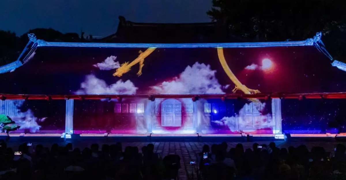 3D Mapping trong trải nghiệm đêm Văn Miếu - Quốc Tử Giám