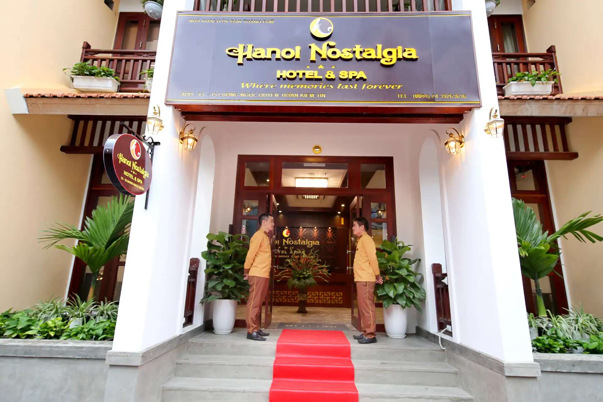 Hanoi Nostalgia Hotel & Spa nhìn từ bên ngoài