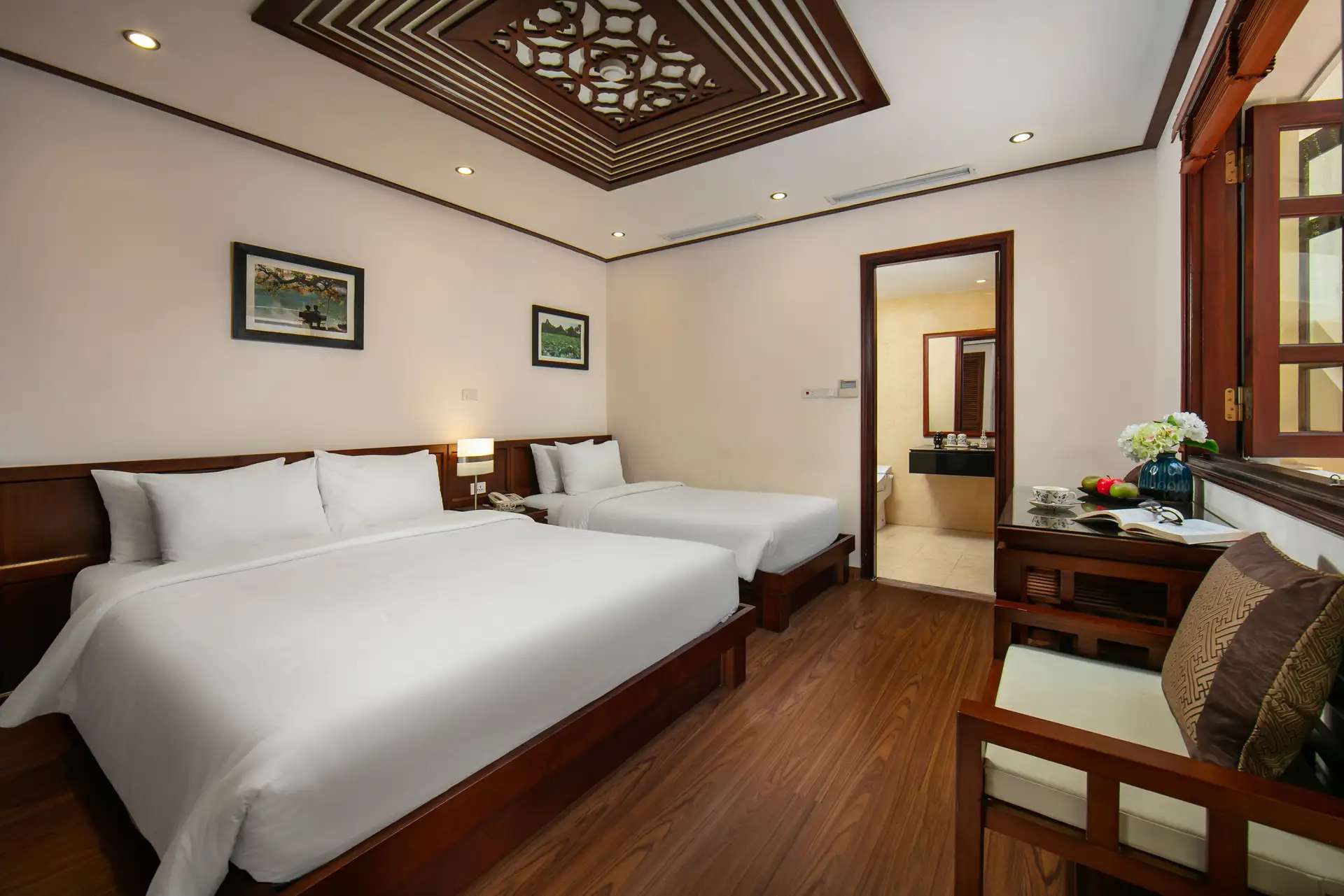Phòng Historical Triple tại Hanoi Nostalgia Hotel & Spa