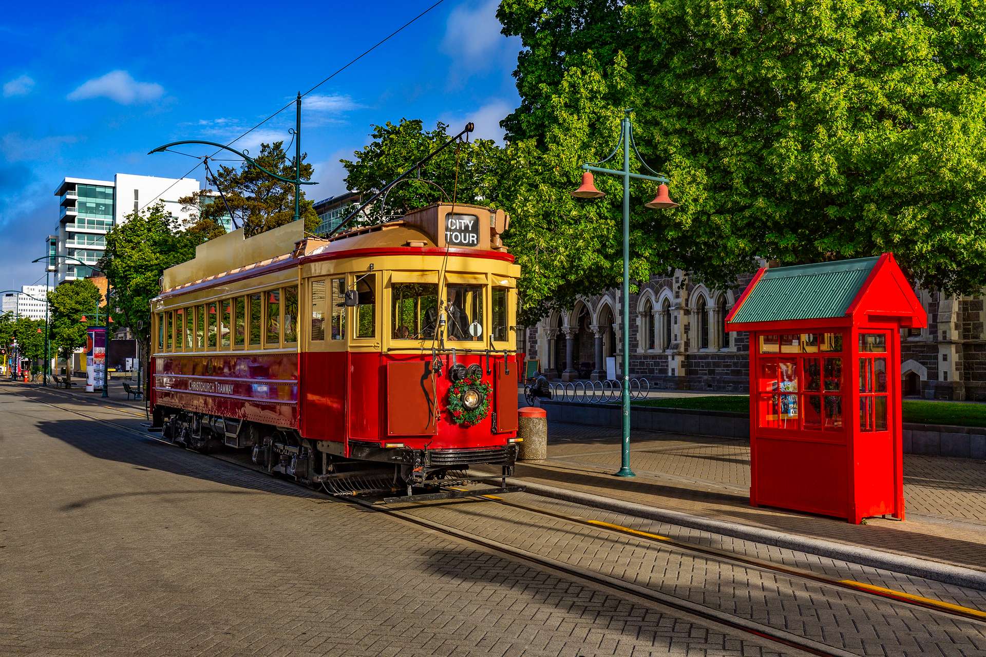 xe điện tại thành phố Christchurch