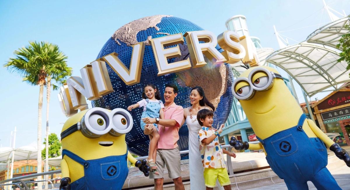 Family trip at universal Singapore