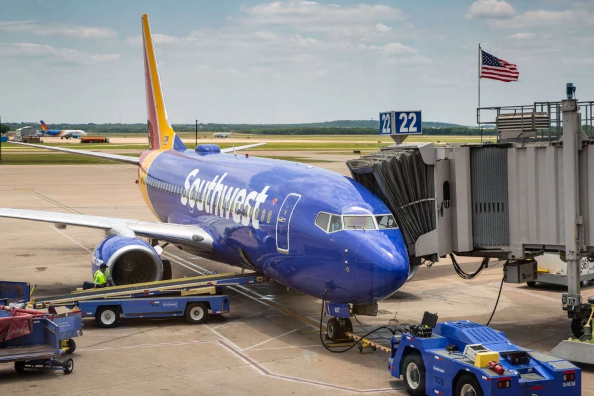 Southwest Airlines là hãng hàng không đang hoạt động tại sân bay John Wayne