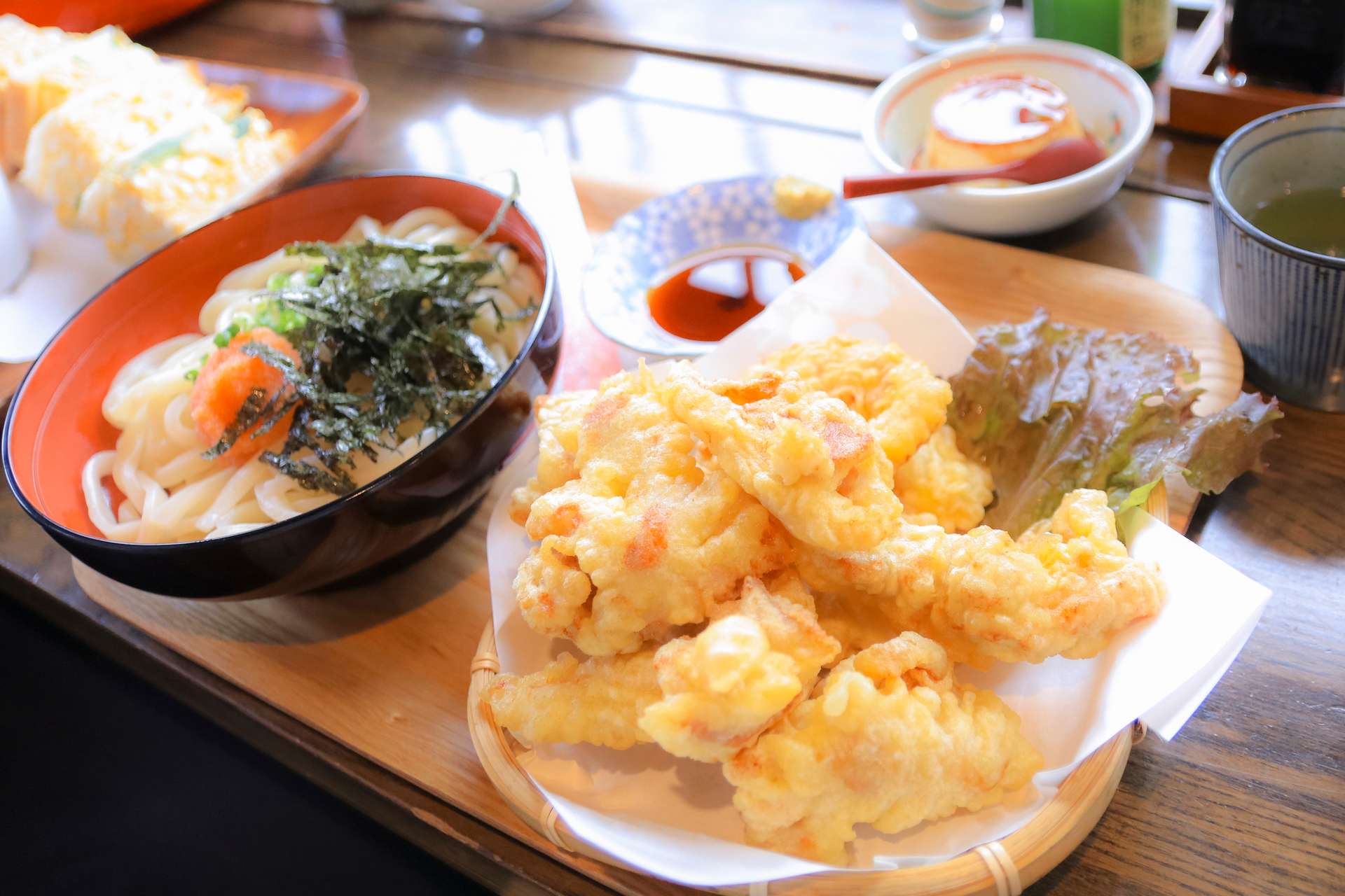 Mì udon và tempura