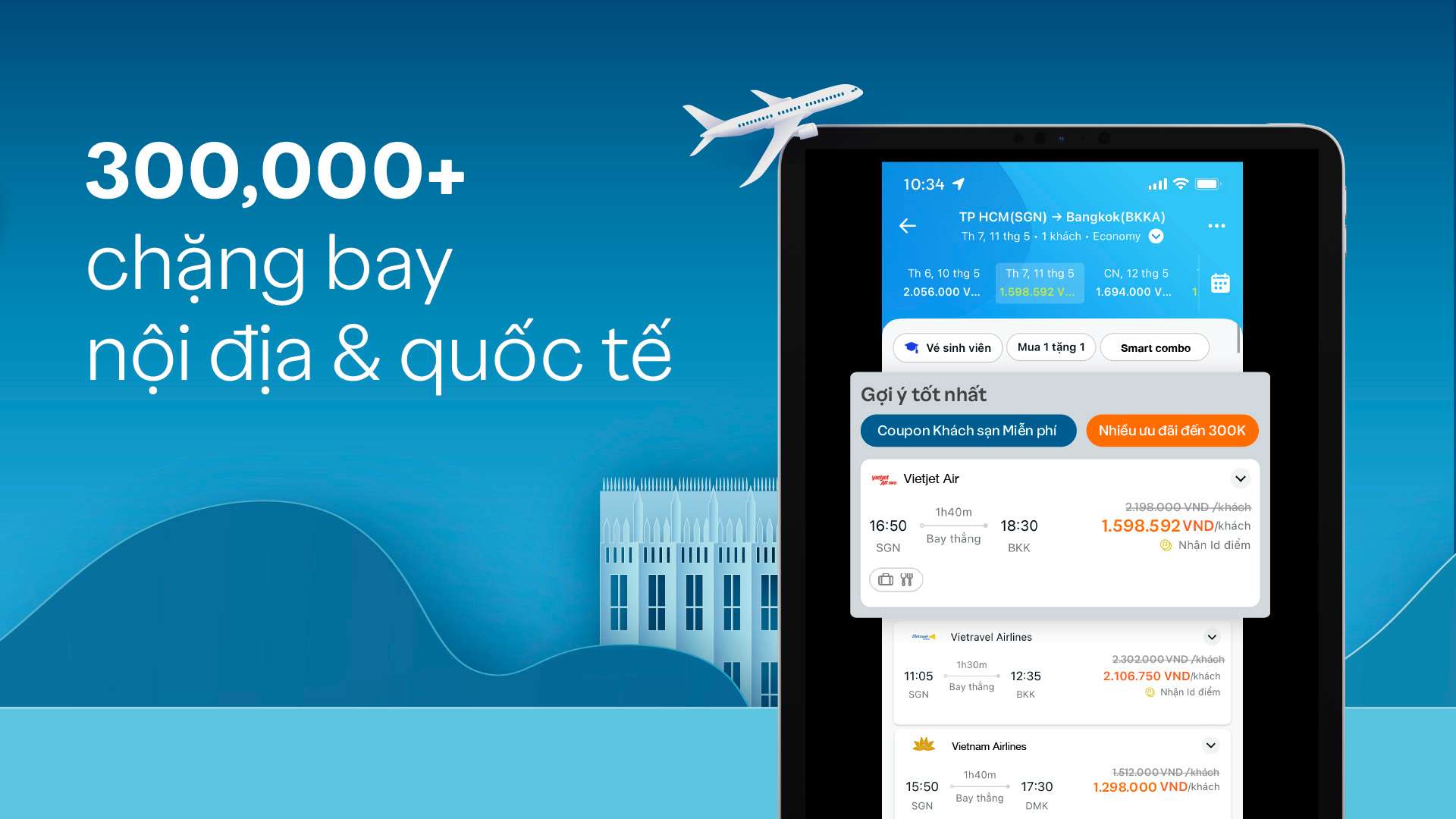 Đặt vé máy bay Tết trên Traveloka nhanh chóng, tiện lợi với nhiều ưu đãi giảm giá hấp dẫn
