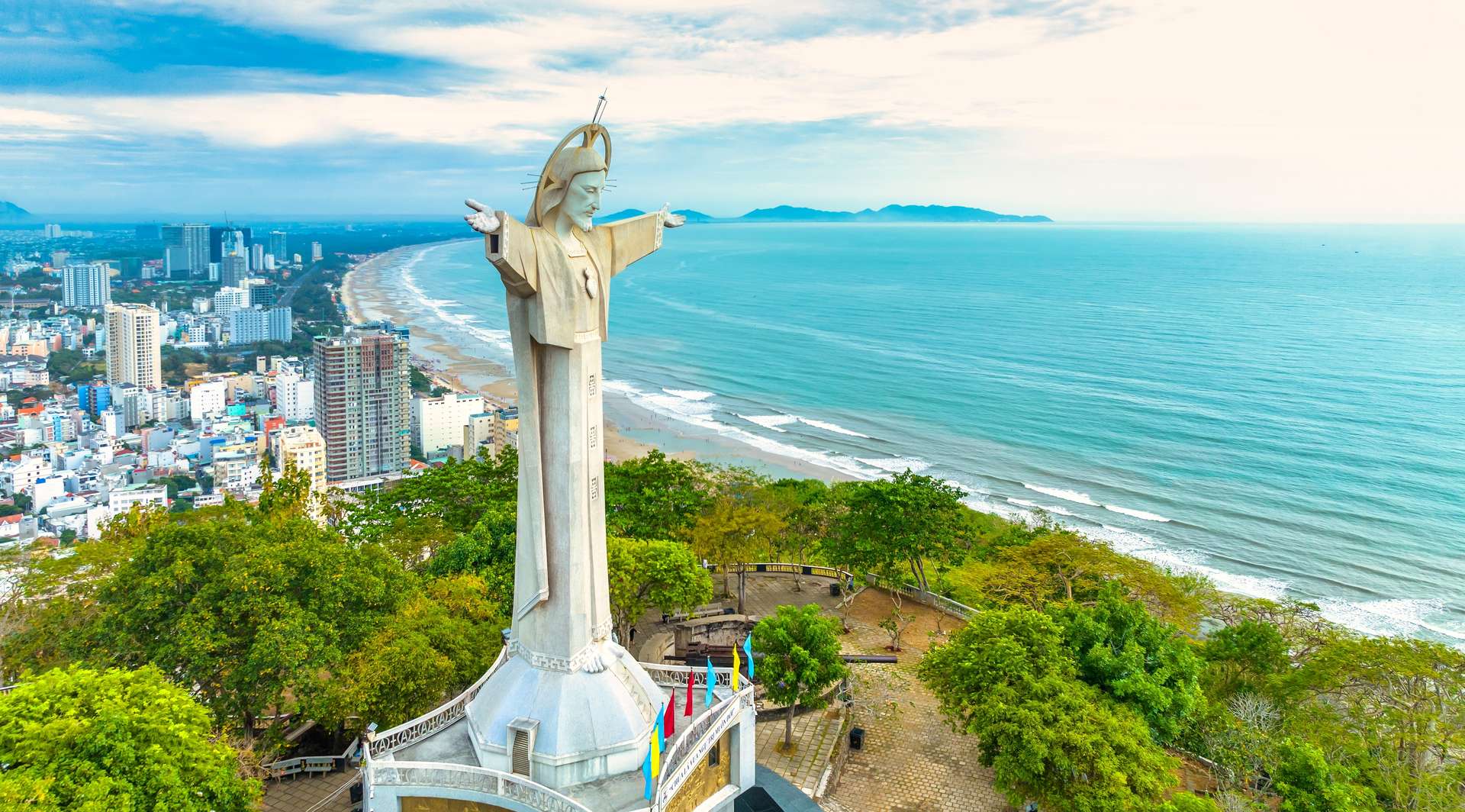 Khung cảnh thơ mộng chụp từ trên cao ở Vũng Tàu.@Shutterstock