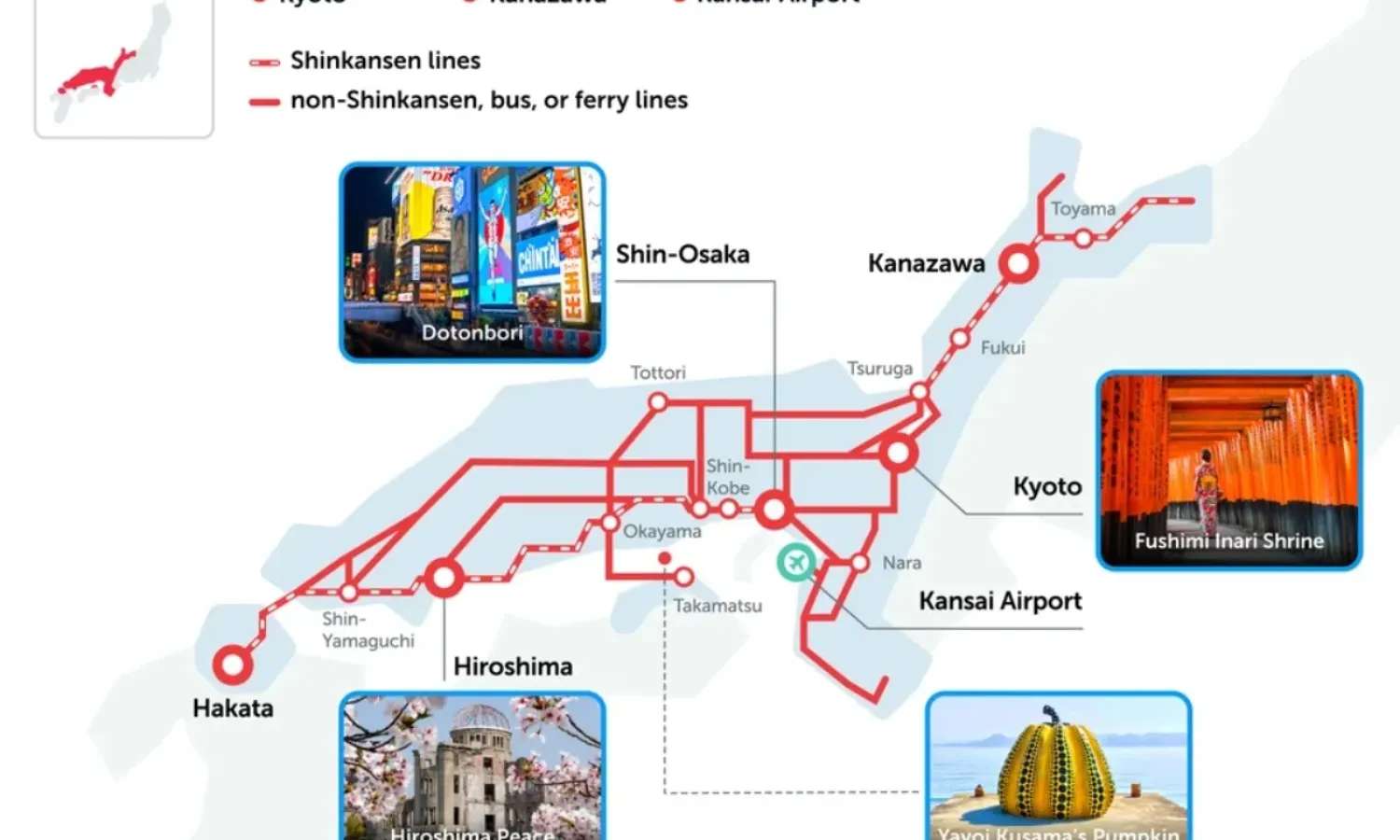 Japan Rail West Kansai - Hokuriku Area Pass