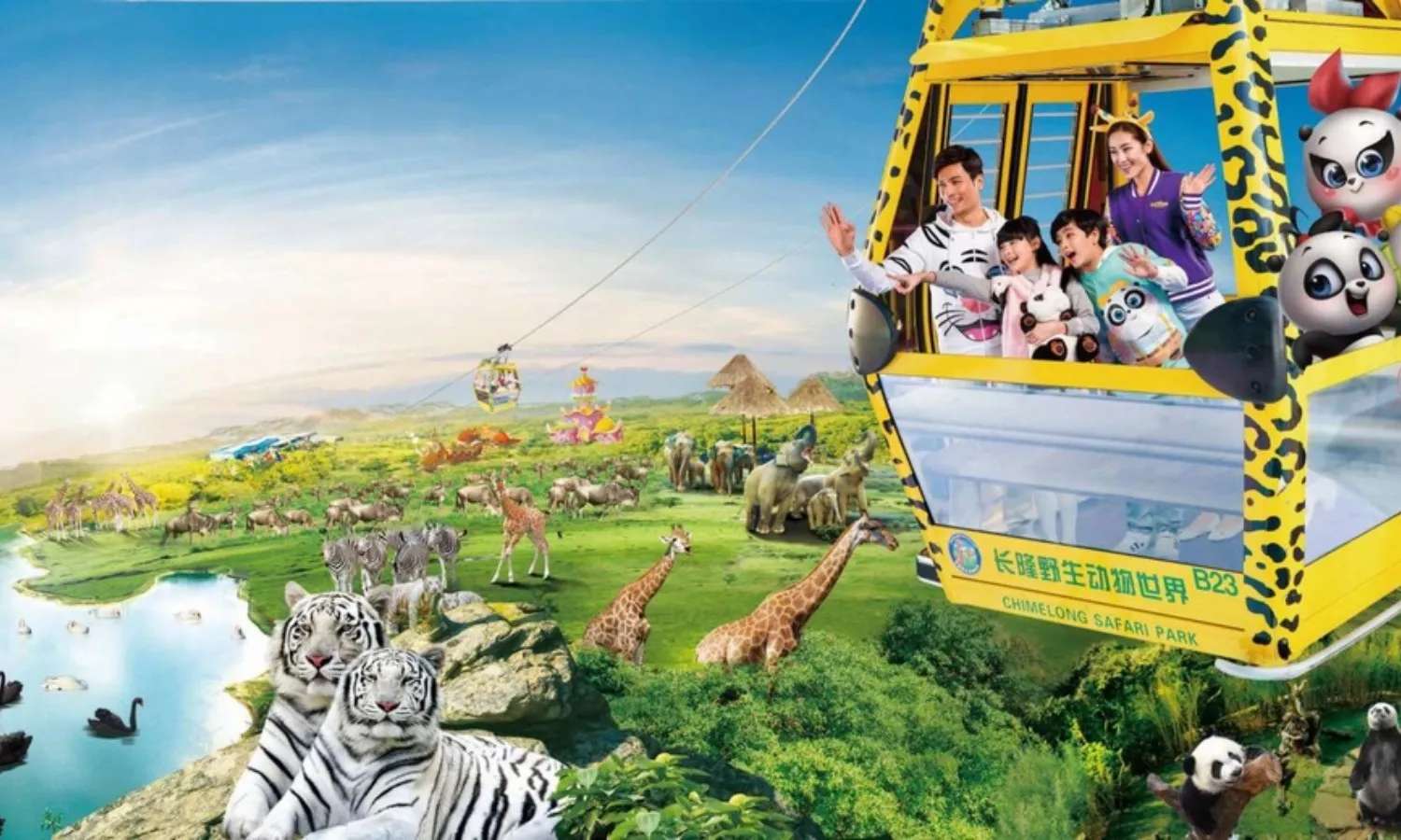 Ngắm nhìn động vật từ trên cao với vé Chimelong Safari Park