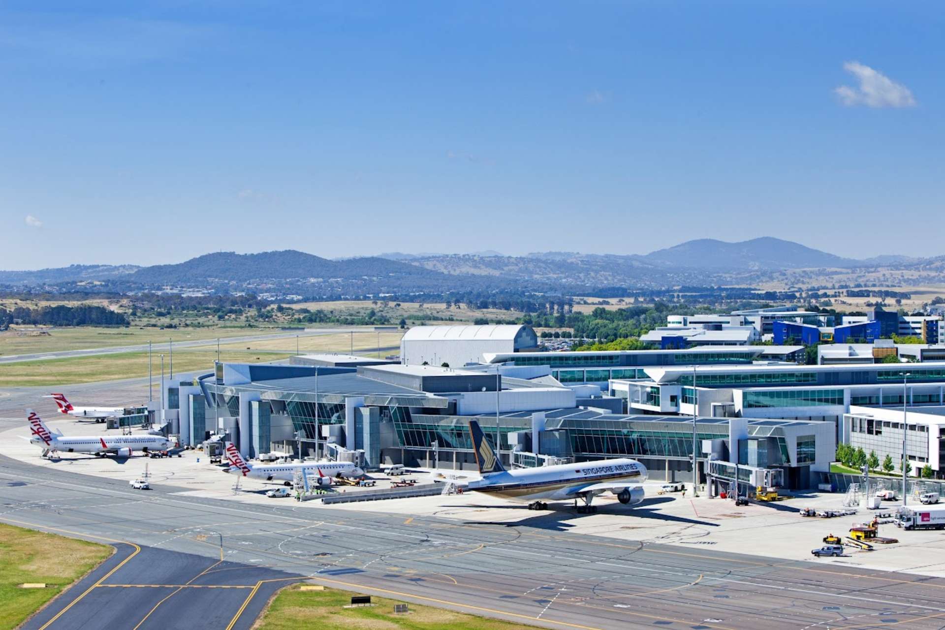 Sân đỗ tàu bay tại sân bay Canberra