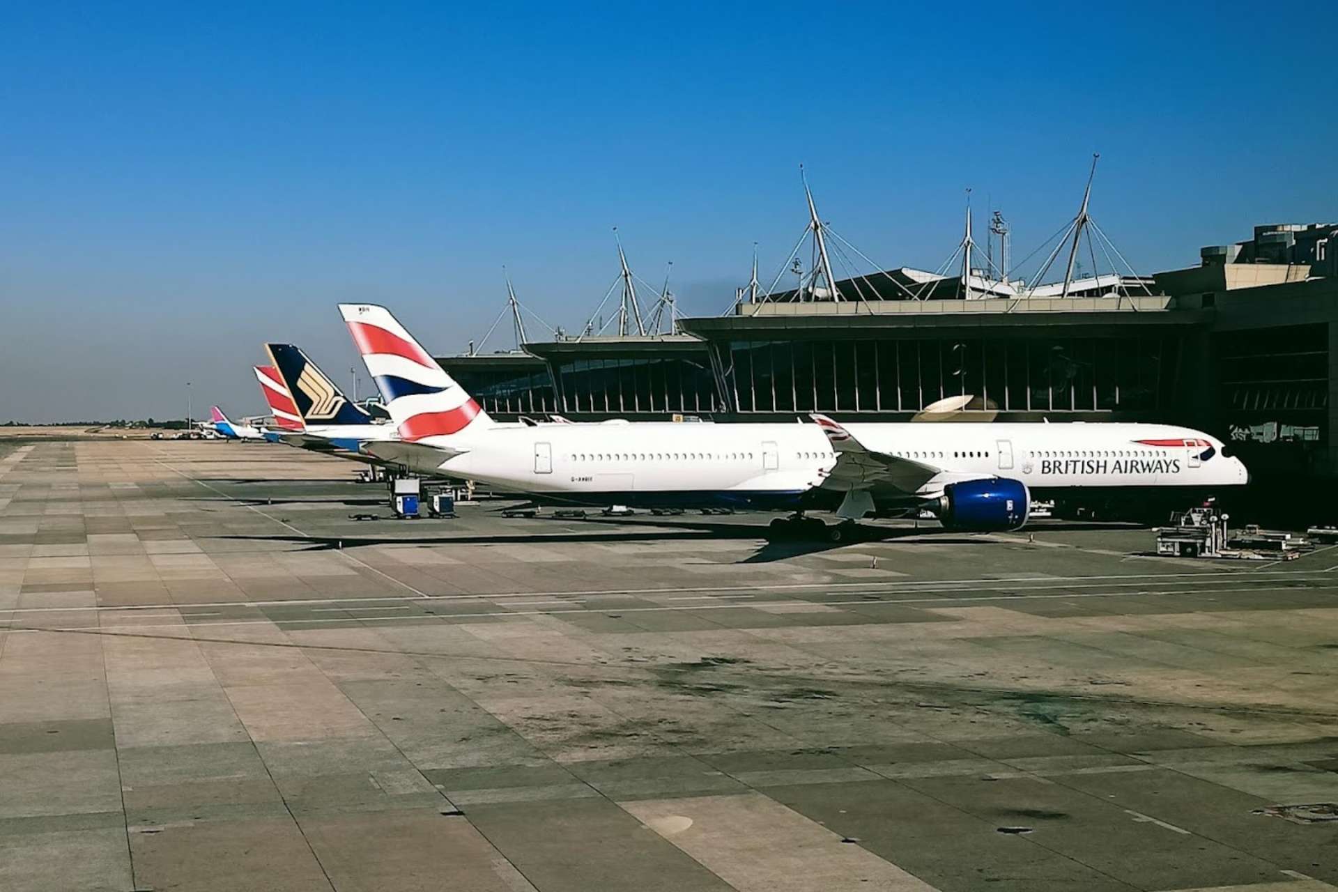 Không gian sân đỗ tàu bay sân bay Johannesburg