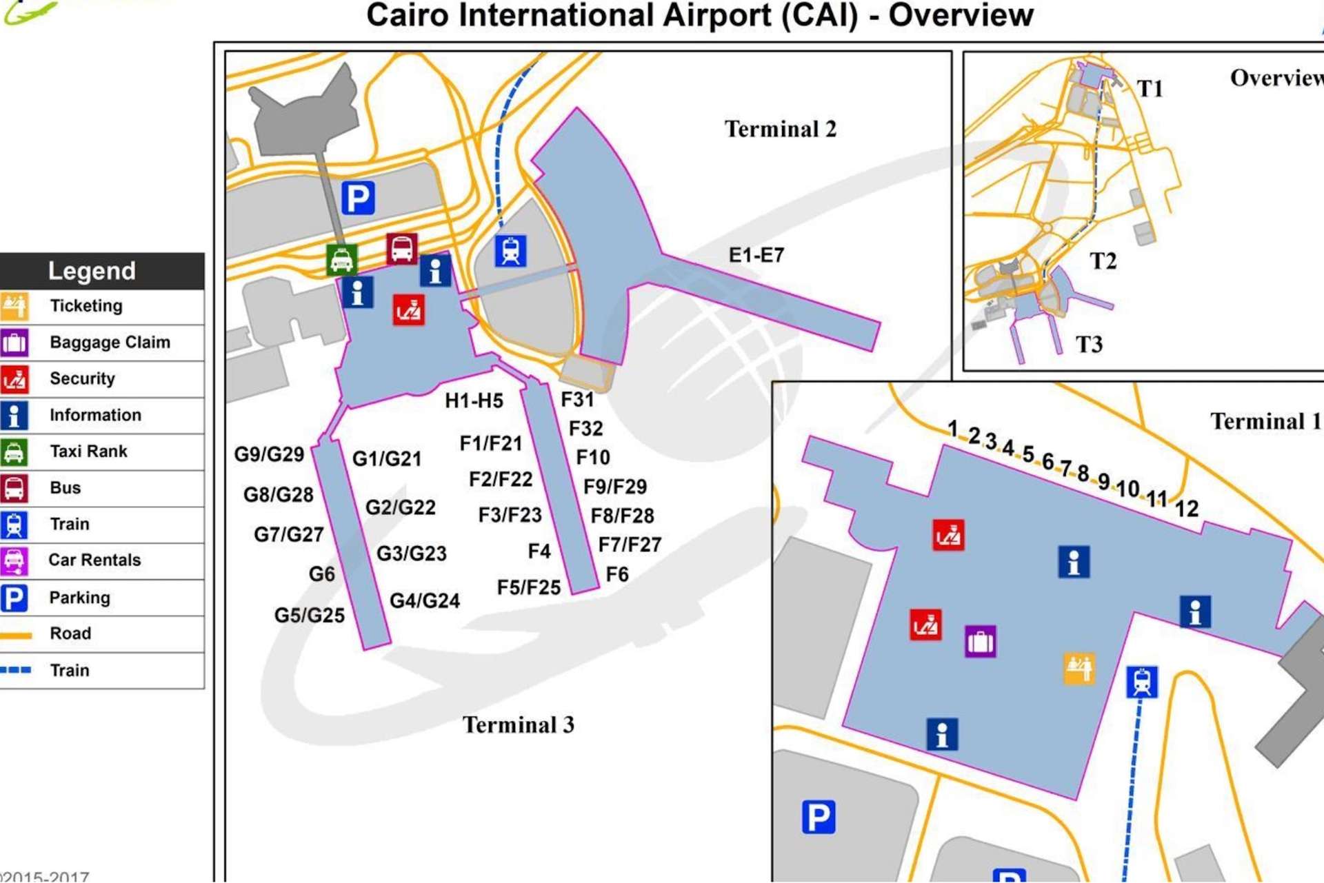 Sơ đồ cấu trúc sân bay Cairo