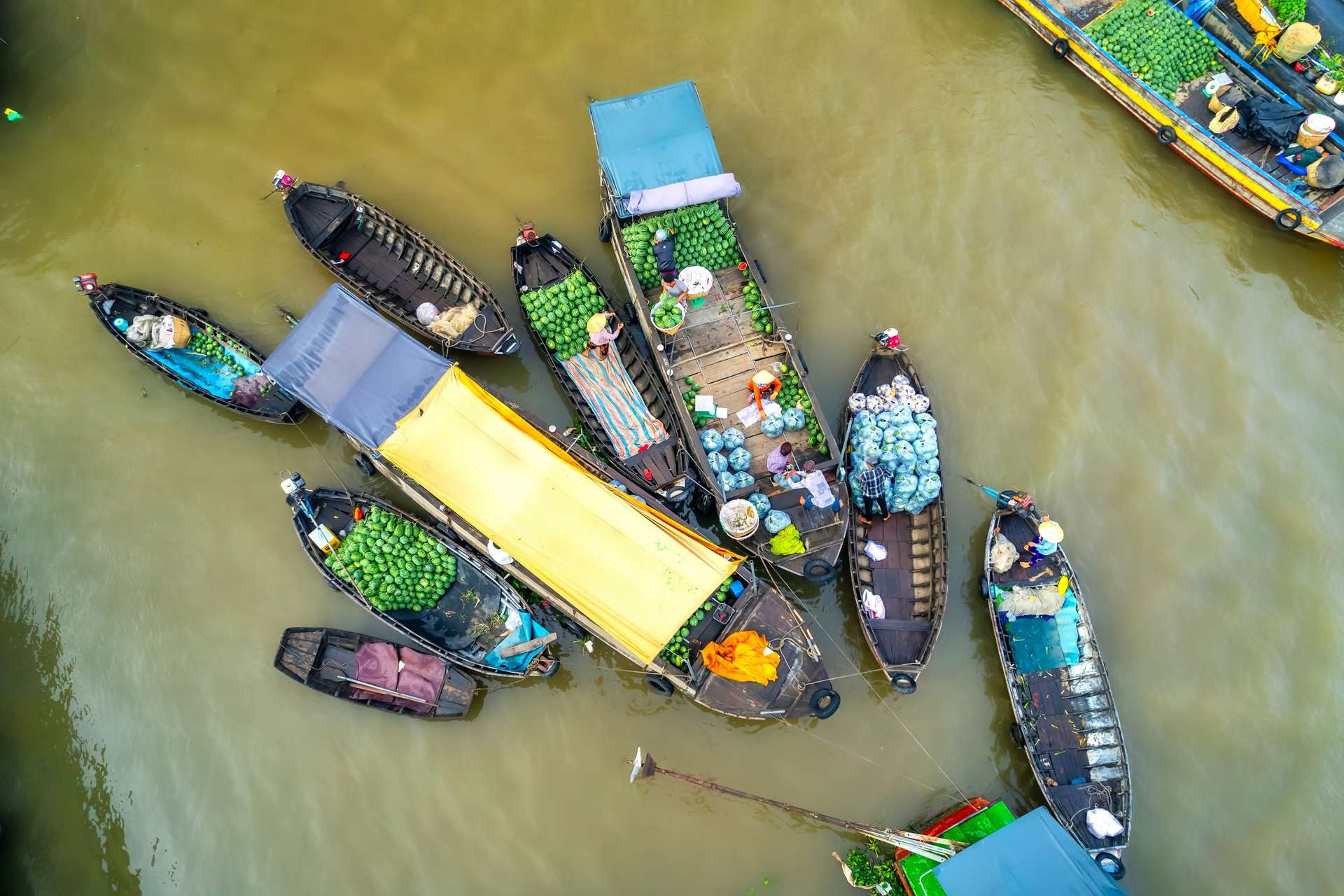 Phiên chợ thường nhật ở chợ nổi Cái Răng