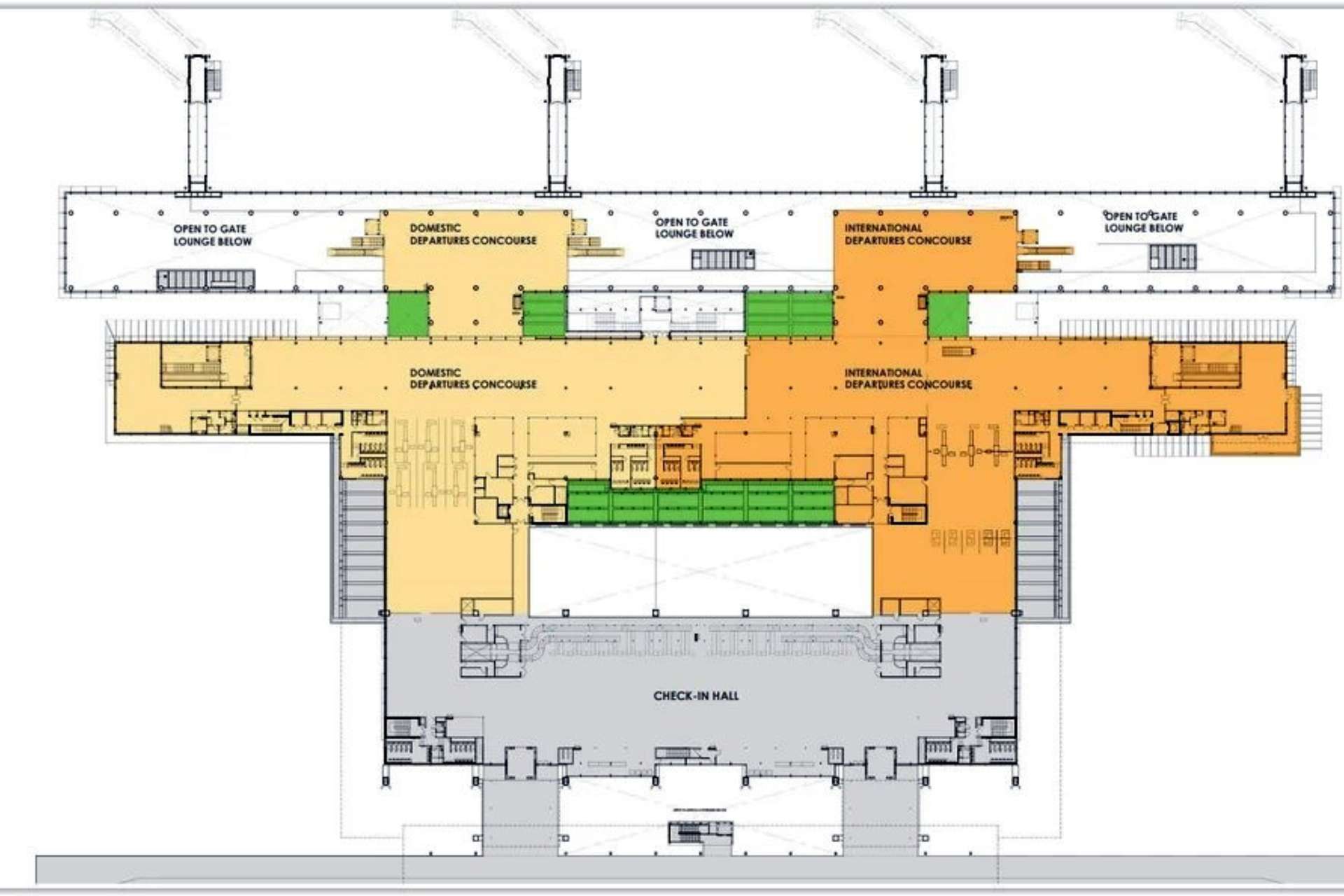 Sơ đồ tầng 1 nhà ga hành khách sân bay Phú Quốc