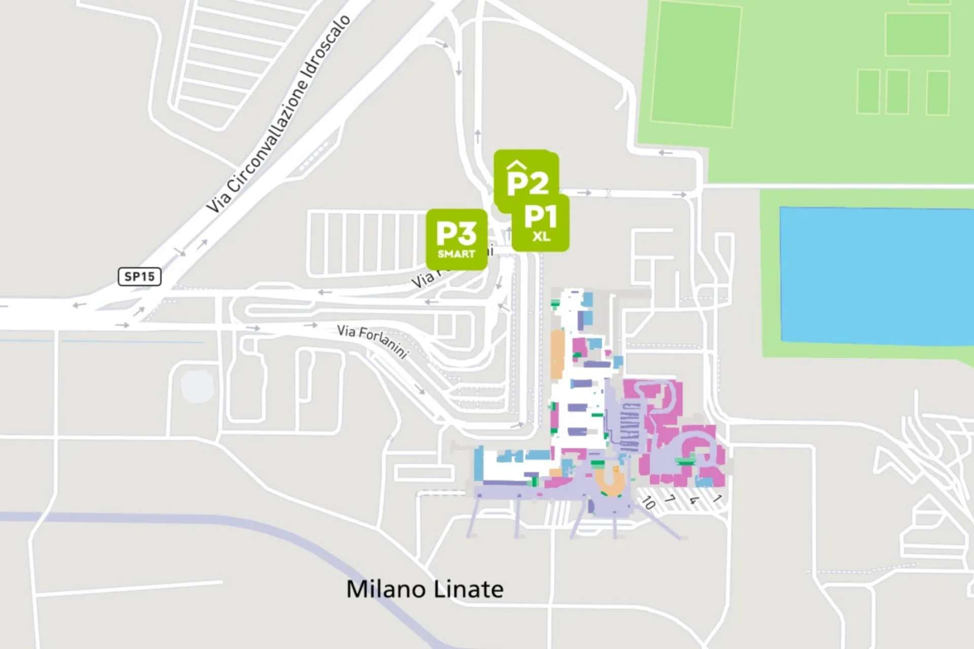 Sơ đồ sân bay Milano Linate