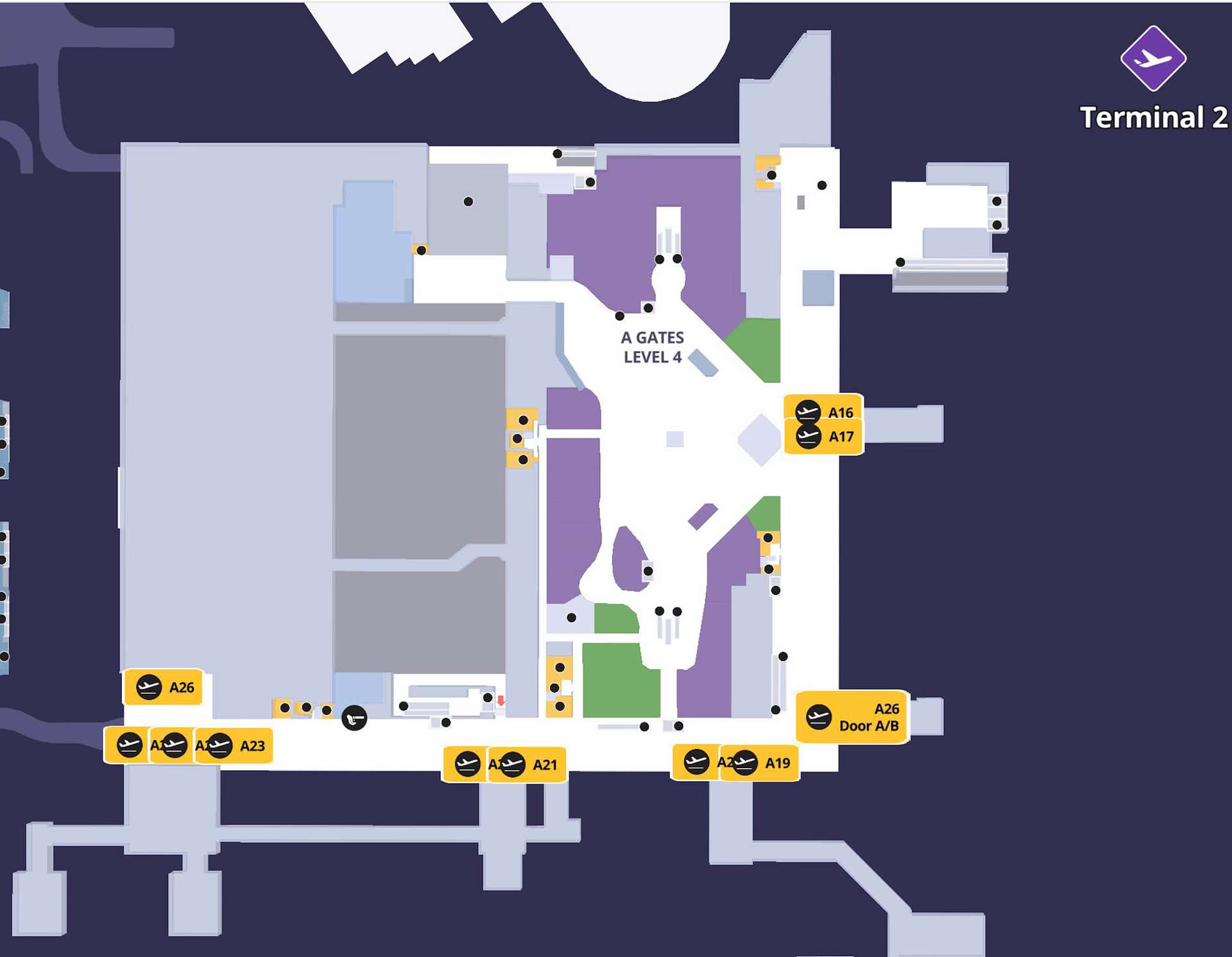 Sơ đồ nhà ga 2 sân bay Heathrow