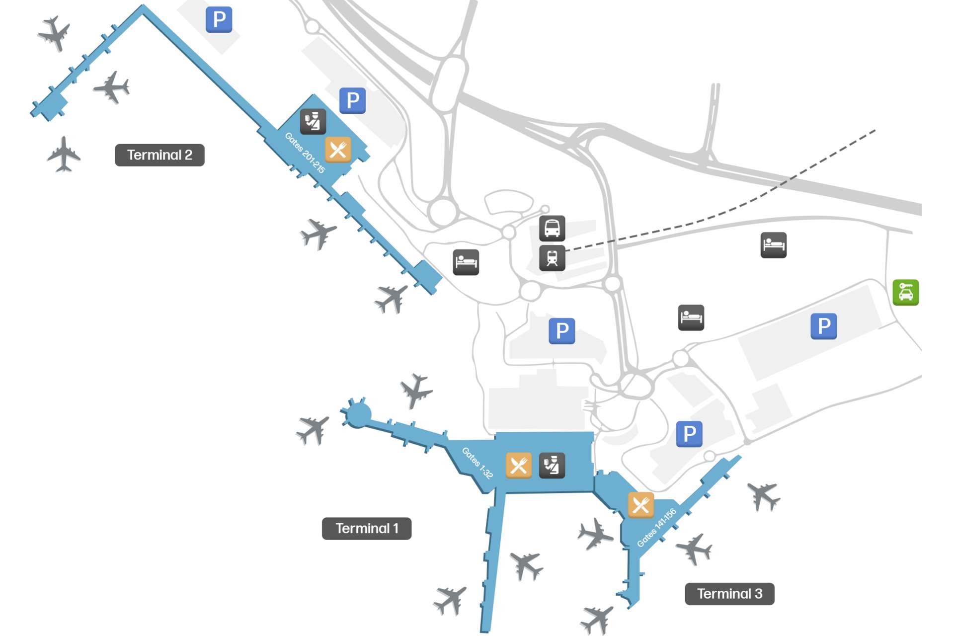 Sơ đồ sân bay Manchester