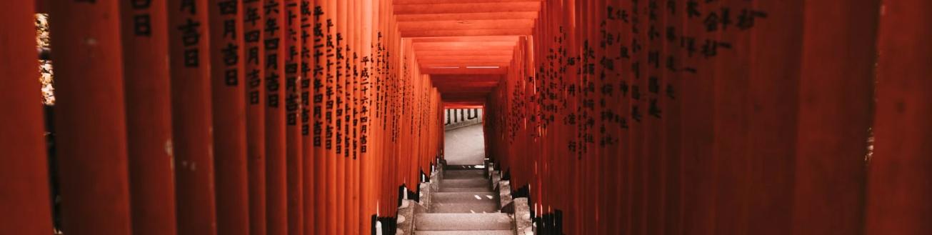 A torii gate in Japan.