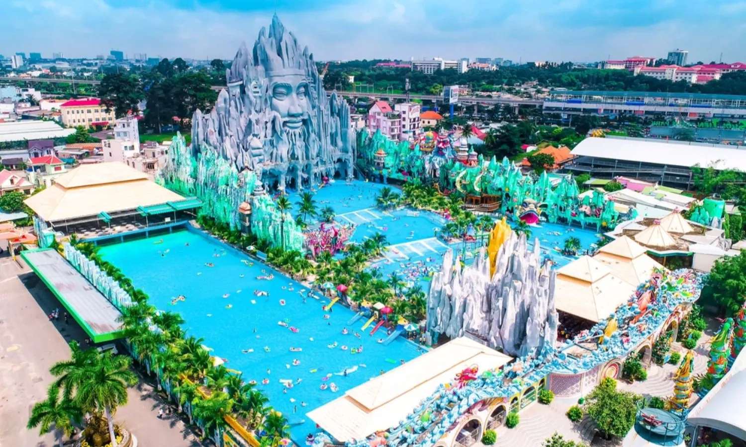 công viên suối tiên từ trên cao